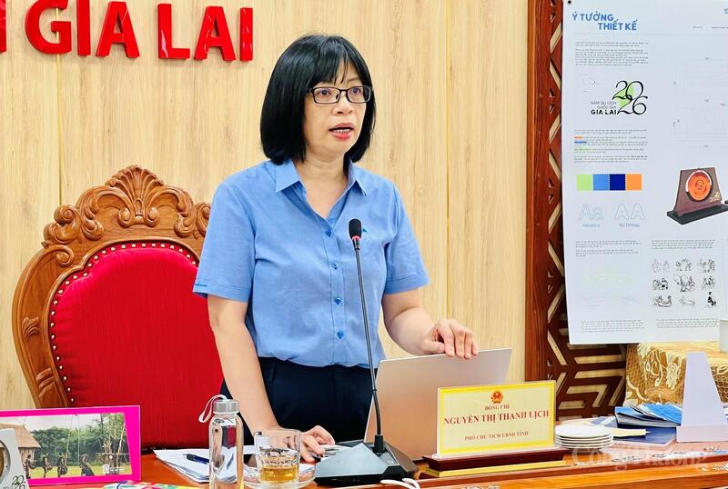 Phó Chủ tịch UBND tỉnh Gia Lai Nguyễn Thị Thanh Lịch nhấn mạnh, việc tổ chức Năm Du lịch Quốc gia 2026 có ý nghĩa đặc biệt trong chiến lược phát triển bền vững của tỉnh. Ảnh: Hiền Mai