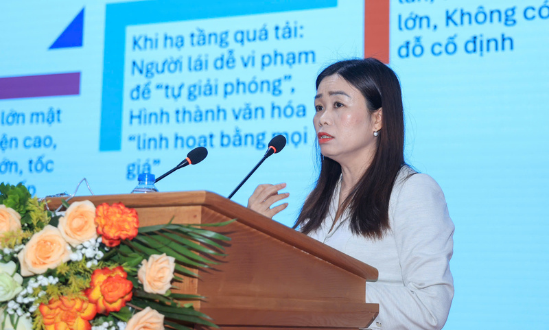 Tiến sĩ Vũ Thị Hải Anh, Trường Đại học Công nghệ Giao thông Vận. Ảnh: Báo Xây dựng