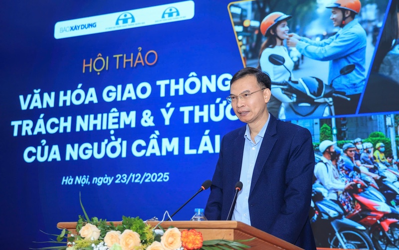 Chánh Văn phòng Ủy ban An toàn giao thông Quốc gia Trần Hữu Minh. Ảnh: Báo Xây dựng ơi