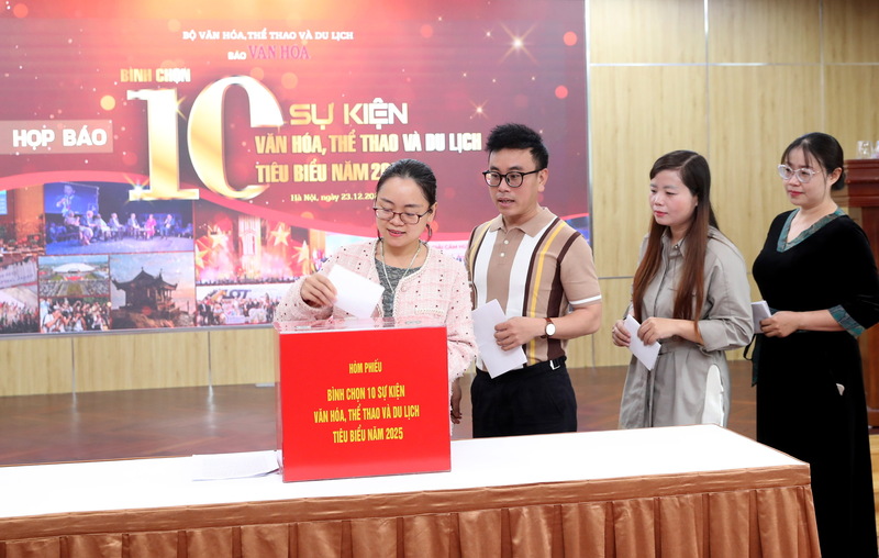 Các nhà báo bỏ phiếu bình chọn 10 sự kiện Văn hóa, Thể thao và Du lịch tiêu biểu.
