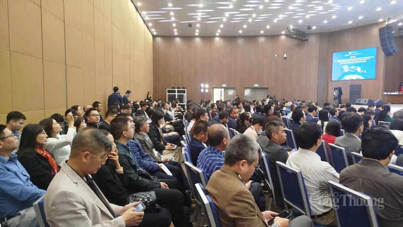 Đông đảo doanh nghiệp tại các Khu công nghệ cao và Khu công nghiệp trên địa bàn TP. Hà Nội đến dự hội nghị. Ảnh: Văn Thi