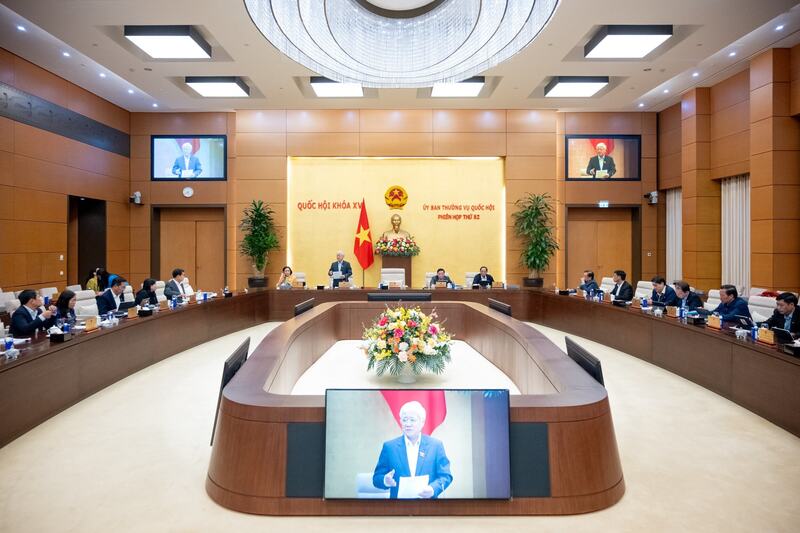 Phiên họp xem xét, thông qua Nghị quyết Chương trình công tác của Ủy ban Thường vụ Quốc hội năm 2026.