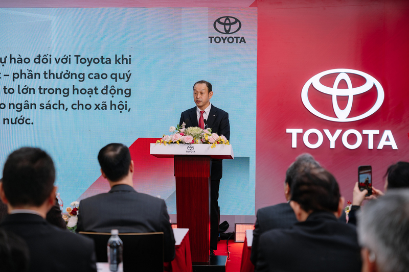 Ông Nakano Keita - Tổng Giám đốc Toyota Việt Nam phát biểu. Ảnh: Phạm Anh
