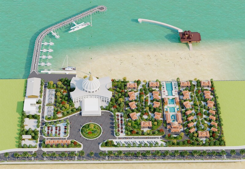 Phối cảnh một góc Dự án khu du lịch cao cấp Cù Lao Mái Nhà. Ảnh: Minh Nguyệt.