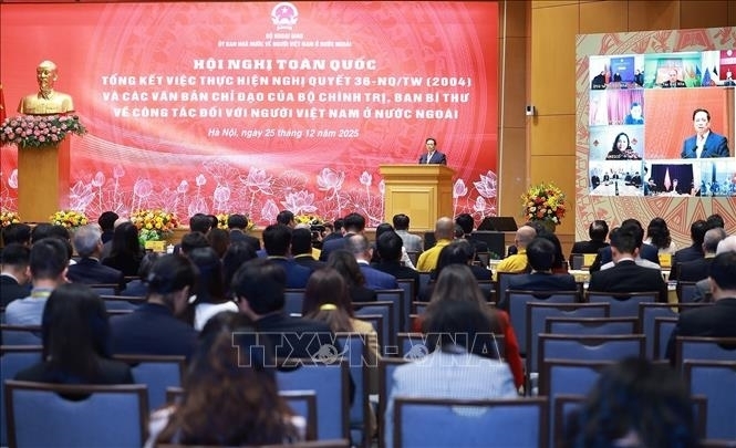 Hội nghị toàn quốc tổng kết công tác đối với người Việt Nam ở nước ngoài. Ảnh: Dương Giang-TTXVN