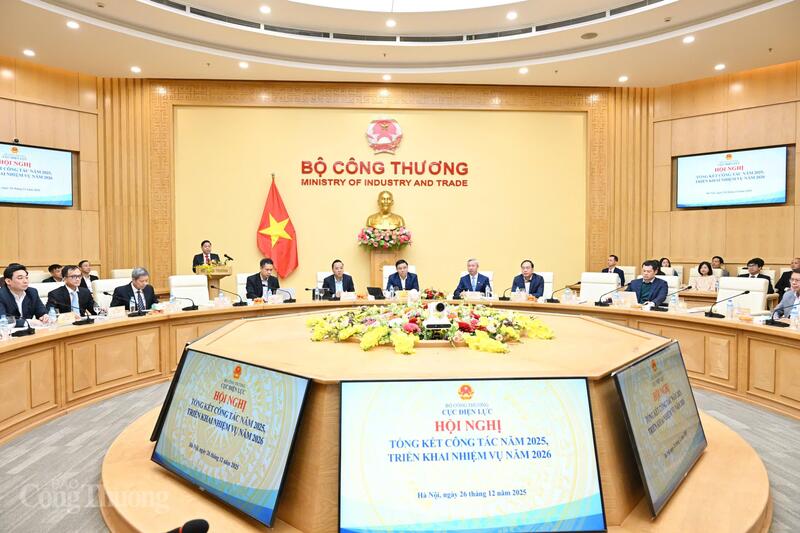 Toàn cảnh Hội nghị tổng kết công tác năm 2025, triển khai nhiệm vụ năm 2026 của Cục Điện lực. Ảnh: Cấn Dũng