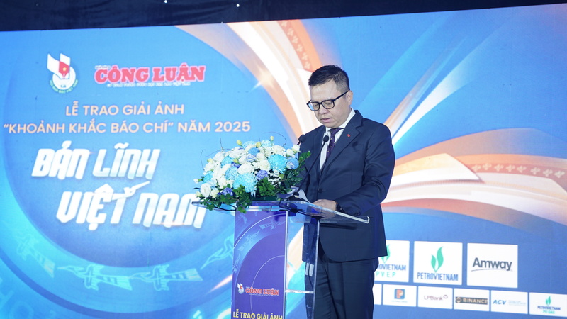 Ông Lê Quốc Minh, Chủ tịch Hội Nhà báo Việt Nam phát biểu khai mạc sự kiện.