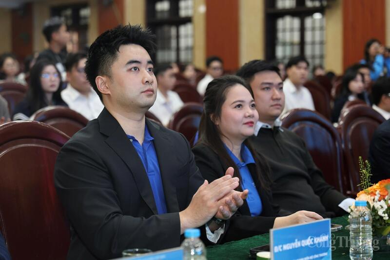 Đại diện Đoàn Thanh niên Bộ Công Thương, anh Nguyễn Quốc Khánh, Phó Bí thư chuyên trách Đoàn Thanh niên Bộ Công Thương. Ảnh: Quỳnh Trang