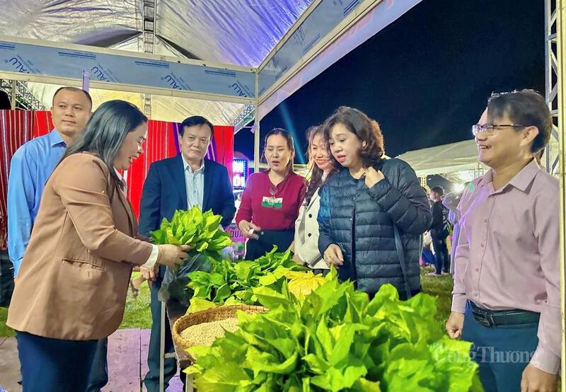 Các đại biểu tham quan các gian hàng tại hội chợ.