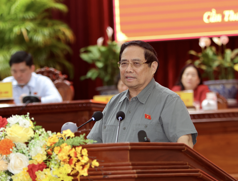 Thủ tướng Phạm Minh Chính phát biểu tại hội nghị.