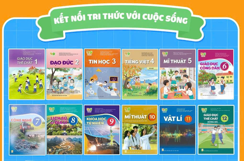 Bộ sách giáo khoa "Kết nối tri thức với cuộc sống" được sử dụng thống nhất trên toàn quốc từ năm học 2026 - 2027. Ảnh: NXBGDVN