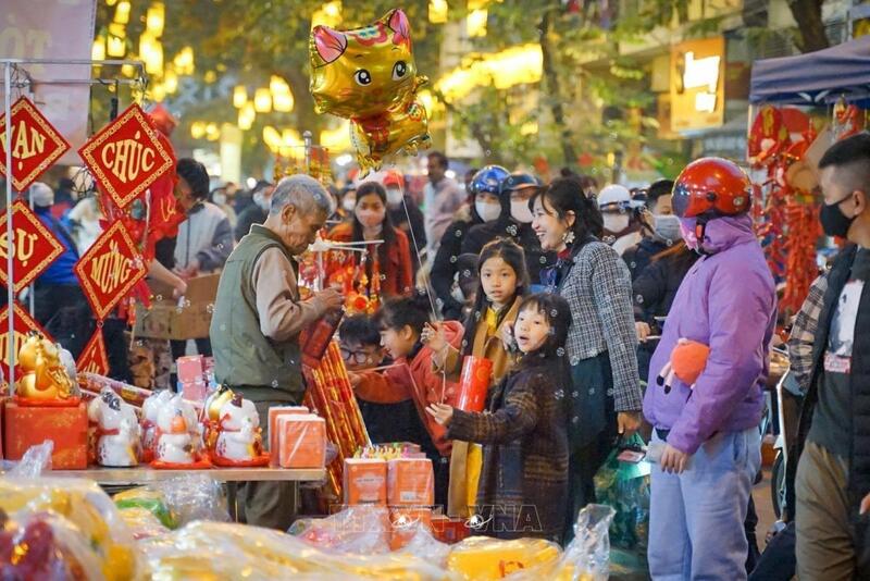 Tạo điều kiện bảo đảm mọi nhà, mọi người dân đều được vui Xuân, đón Tết. Ảnh minh họa: Khánh Hoà/TTXVN