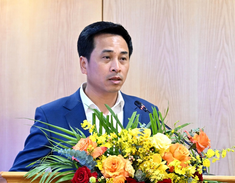 Ông Nguyễn Ánh Dương - Phó Giám đốc Sở Công Thương TP. Hà Nội phát biểu tại Hội nghị. Ảnh: Cấn Dũng.