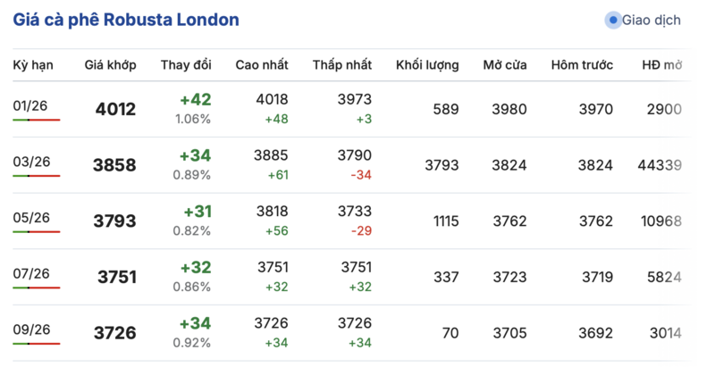 Giá cà phê hôm nay 29/12/2025: Tạm chững phiên đầu tuần - 1
