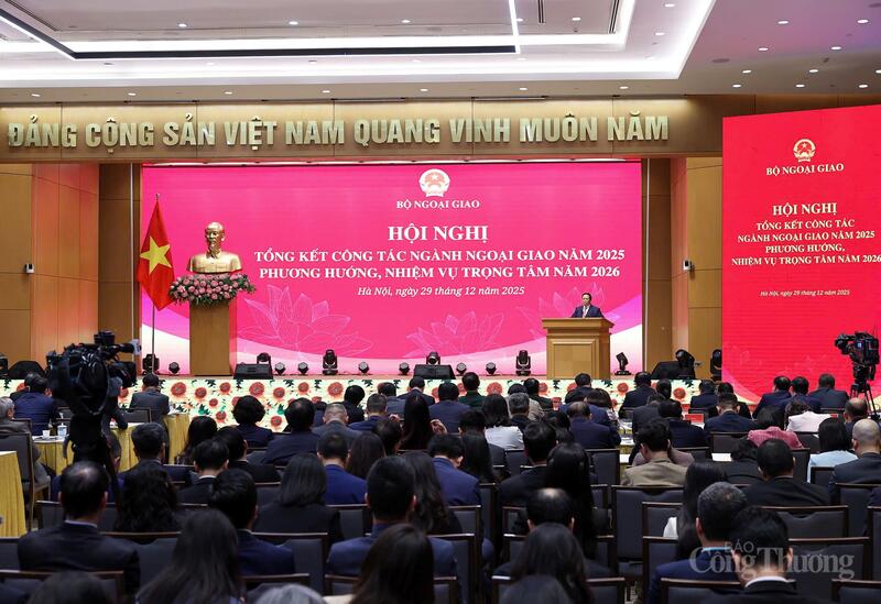 Toàn cảnh Hội nghị tổng kết công tác ngành Ngoại giao năm 2025 và phương hướng, nhiệm vụ năm 2026.