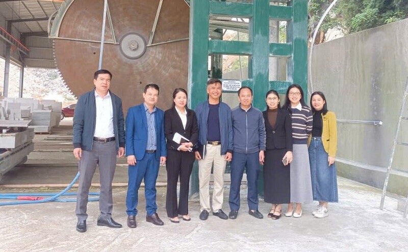 Đoàn công tác Sở Công Thương tổ chức nghiệm thu đề án Khuyến công Quốc gia năm 2025. Ảnh: Mai Liễu