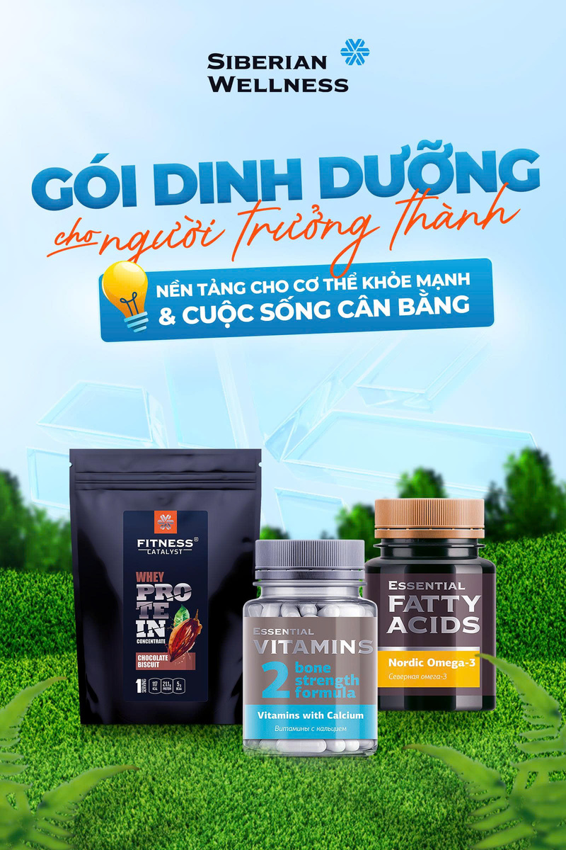 Bộ sản phẩm dinh dưỡng của Siberian Wellness.