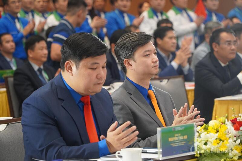 Bí thư Thường trực Ban Chấp hành Trung ương Đoàn, Chủ tịch Trung ương Hội Sinh viên Việt Nam Nguyễn Minh Triết dự Đại hội. Ảnh: Minh Trang