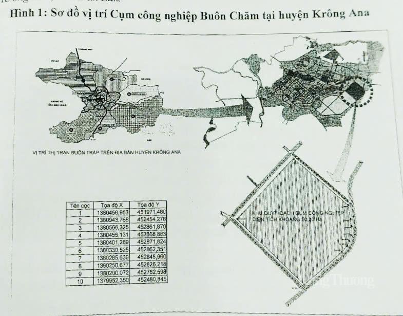 Quy hoạch phát triển cụm công nghiệp Buôn Chăm, xã Krông Ana. Ảnh: Vũ Long