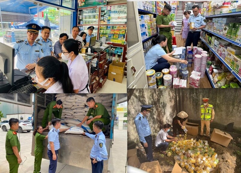 Lực lượng QLTT phối hợp với các lực lượng chức năng tăng cường kiểm tra, kiểm soát thị trường. Ảnh:Chi cục QLTT