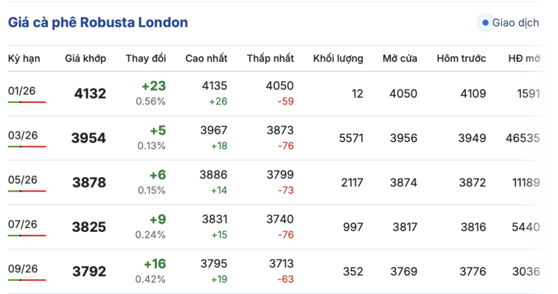 Giá cà phê hôm nay 4/1/2026: Tăng nhẹ ở Lâm Đồng - 1