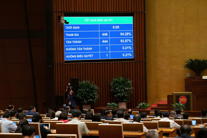 Quốc hội thông qua Luật Thương mại điện tử với tỷ lệ tán thành cao