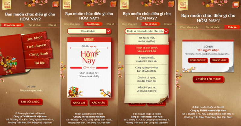 Chương trình “Cầu gì hơn phút giây này bên nhau” được triển khai trên trang web Gia Đình Nestlé.