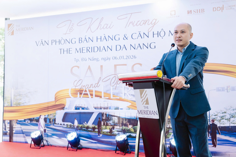 Ông Nguyễn Xuân Đức, Tổng giám đốc Công ty CP Đầu tư Landcom phát biểu tại buổi lễ.