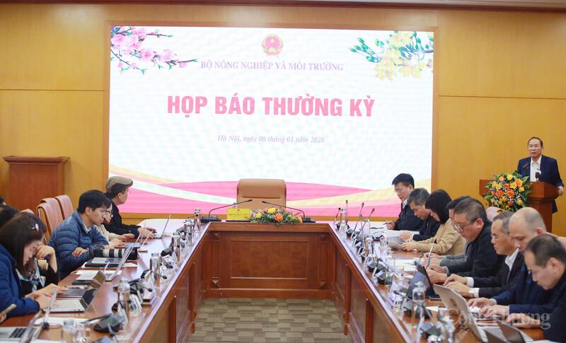 Họp báo thường kỳ Bộ Nông nghiệp và Môi trường. Ảnh. N.H