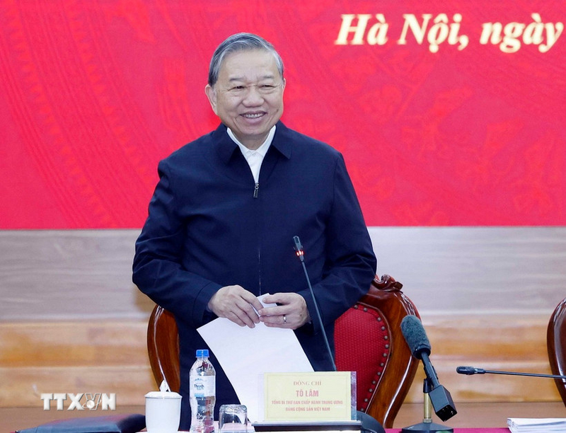 Tổng Bí thư Tô Lâm phát biểu chỉ đạo. Ảnh: Thống Nhất/ TTXVN