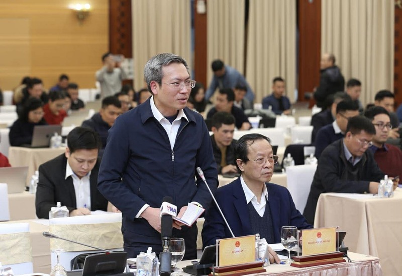 Thiếu tướng Nguyễn Quốc Toản, Chánh văn phòng, Người phát ngôn Bộ Công an thông tin tại buổi họp báo. Ảnh: Minh Khôi