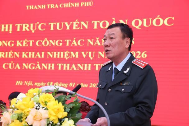 Tổng Thanh tra Chính phủ Đoàn Hồng Phong phát biểu tại hội nghị. Ảnh: T.H