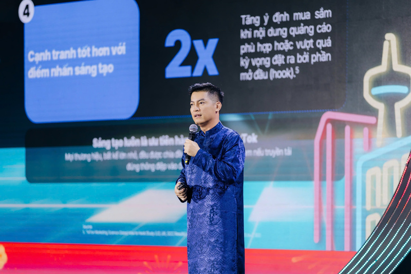 Ông Hưng Huỳnh, Giám đốc Quốc gia phụ trách TikTok for Business SMB Việt Nam chia sẻ tại sự kiện