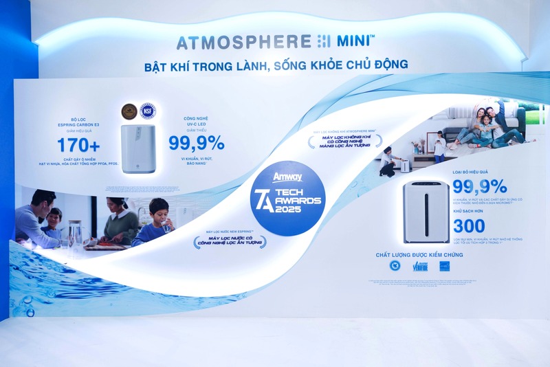 Các công nghệ nổi bật của máy lọc nước New eSpring và máy lọc không khí Atmosphere Mini.