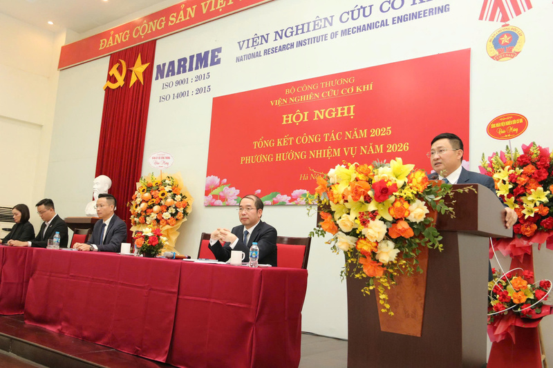 Tiến sĩ Phan Đăng Phong, Viện trưởng Viện Nghiên cứu Cơ khí phát biểu
