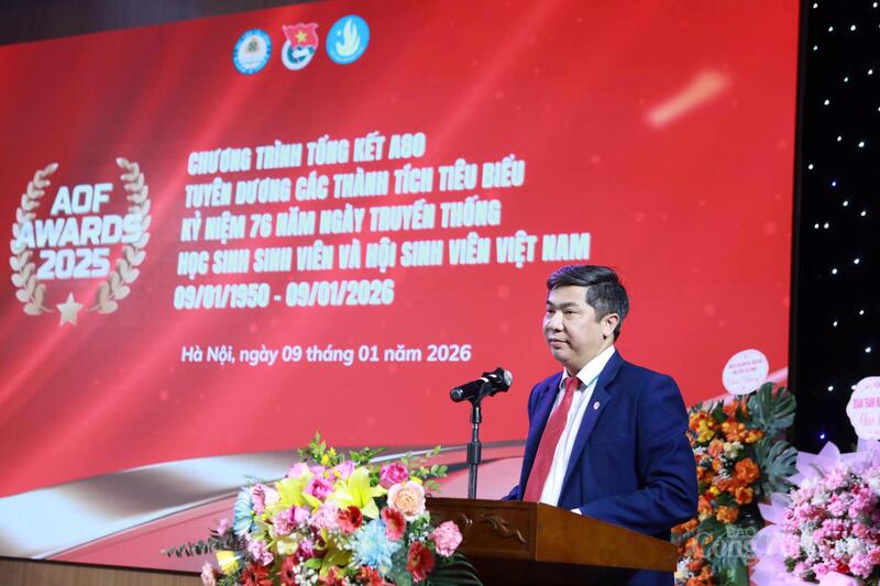 PGS.TS. Nguyễn Đào Tùng, Ủy viên Ủy ban Trung ương Mặt trận Tổ quốc Việt Nam, Giám đốc Học viện Tài chính phát biểu tại chương trình