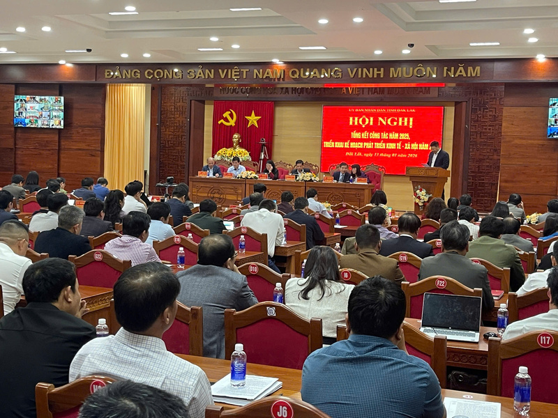 Toàn cảnh Hội nghị tổng kết công tác năm 2025, triển khai kế hoạch phát triển kinh tế - xã hội năm 2026. Ảnh: Công Lý