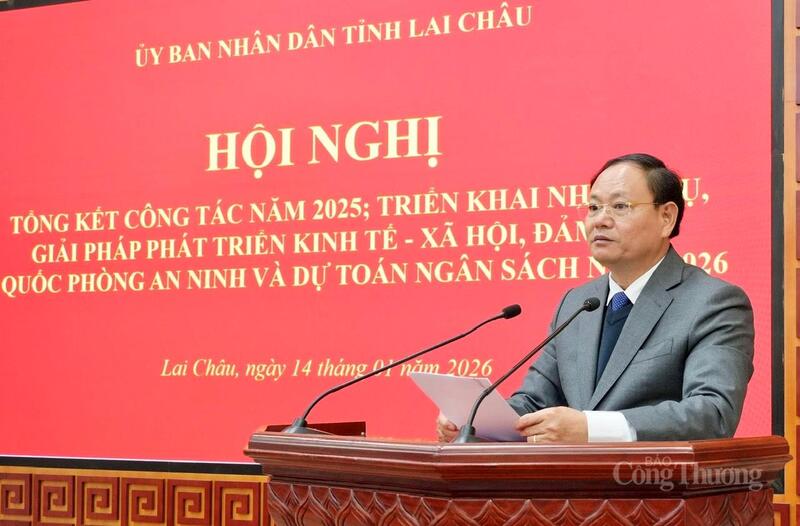 Bí thư Tỉnh ủy Lai Châu Lê Minh Ngân phát biểu chỉ đạo hội nghị.