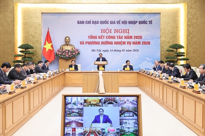 Theo Thủ tướng, hội nhập quốc tế phải được triển khai đồng bộ, sâu rộng, toàn diện và hiệu quả hơn - Ảnh: VGP/Nhật Bắc