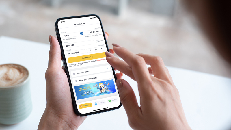 Đa dạng lựa chọn cho khách hàng khi trải nghiệm tiện ích đặt vé máy bay, đặt phòng khách sạn trên ứng dụng PVConnect.