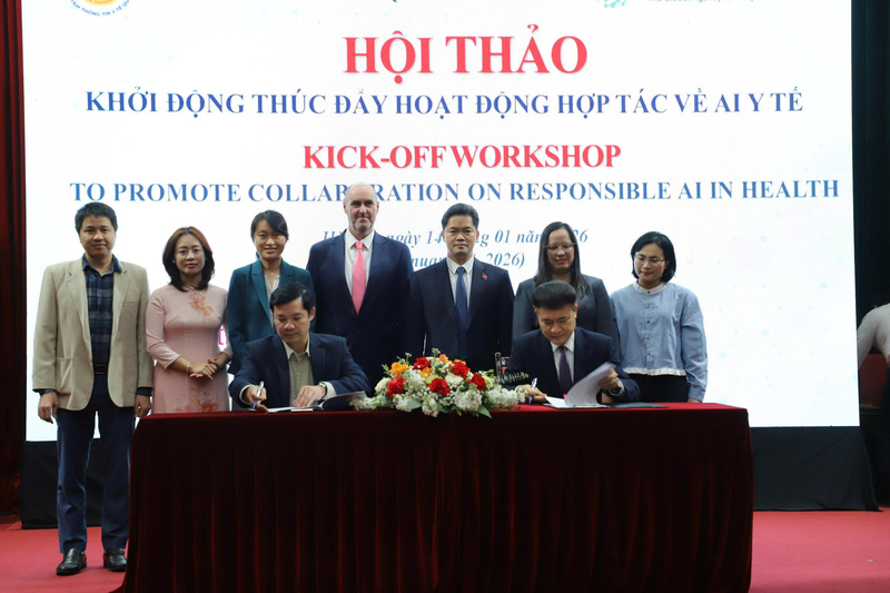 Các đơn vị ký kết tham gia mạng lưới hợp tác về AI y tế