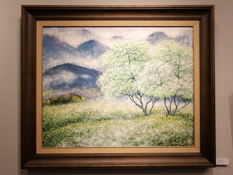 Tác phẩm Acrylic "Mùa Hoa" của tác giả Nguyễn Lâm.