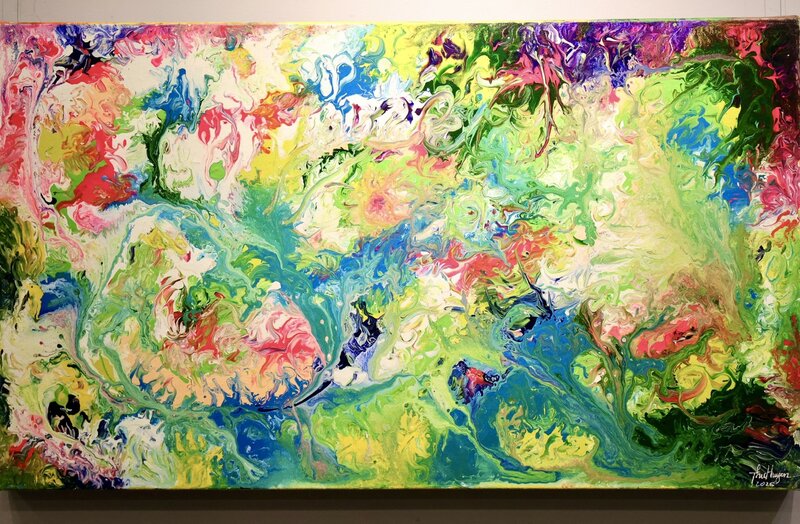 Tác phẩm "Thiên Thanh" của hoạ sĩ Lê Thu Huyền.