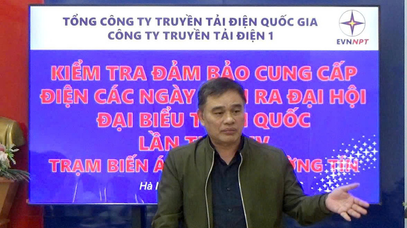 Ông Nguyễn Phúc An - Giám đốc PTC1 phát biểu chỉ đạo tại buổi kiểm tra. Ảnh: Mạnh Hùng