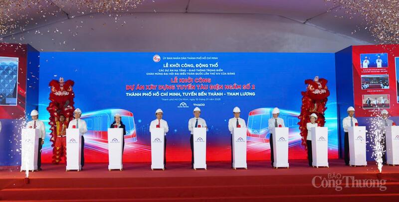 Chào mừng Đại hội XIV của Đảng, TP. Hồ Chí Minh đồng loạt khởi công và động thổ các dự án hạ tầng, giao thông trọng điểm với tổng mức đầu tư gần 240.000 tỷ đồng.