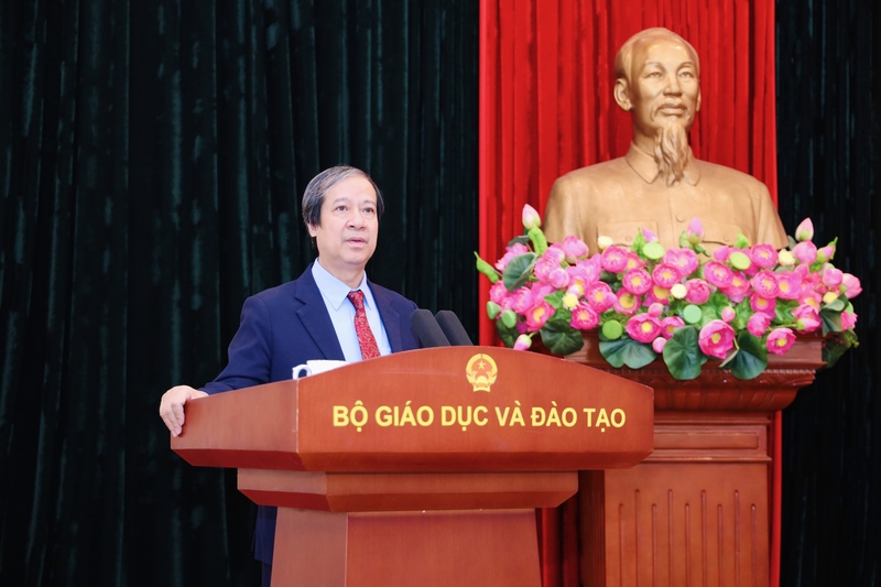 Bộ trưởng Nguyễn Kim Sơn phát biểu tại hội nghị.