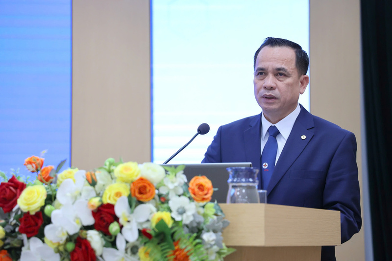 Bí thư Đảng ủy, Chủ tịch HĐTV EVNCPC Nguyễn Thanh phát biểu tiếp thu tại Hội nghị. Ảnh: Phương Nam