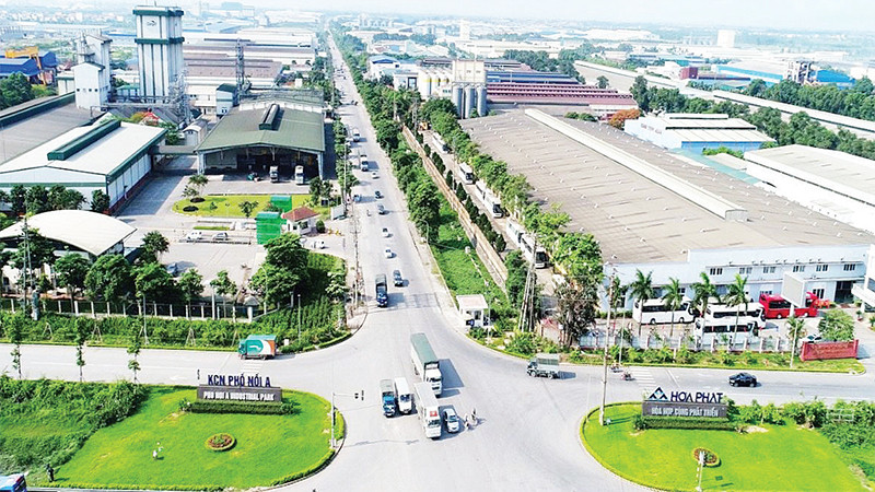 Các dự án đầu tư trong khu kinh tế, khu, cụm công nghiệp được đẩy nhanh tiến độ đưa vào hoạt động phát huy hiệu quả. Ảnh: VnE