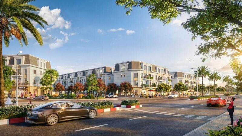 Các căn shophouse có diện tích từ 140 đến 244 m², được thiết kế sang trọng với kiến trúc tinh tế, mang đậm phong cách châu Âu