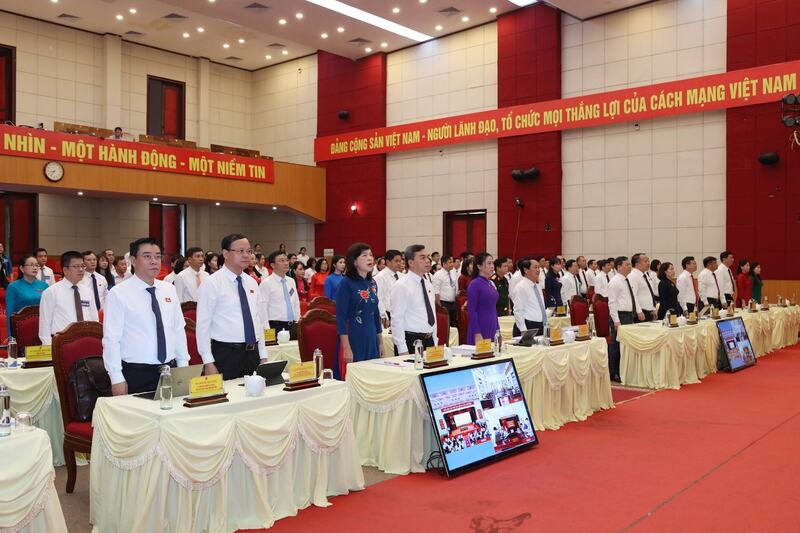 Các đại biểu dự Kỳ họp chuyên đề lần thứ Nhất HĐND tỉnh Tuyên Quang Khóa XIX. Ảnh: An Nhiên